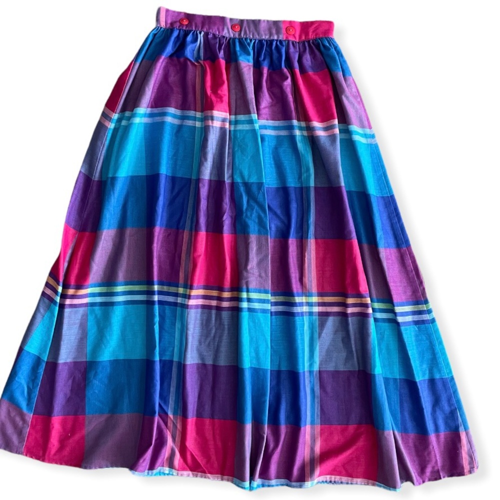 Vintage 80s You Babes Plaid Skirt